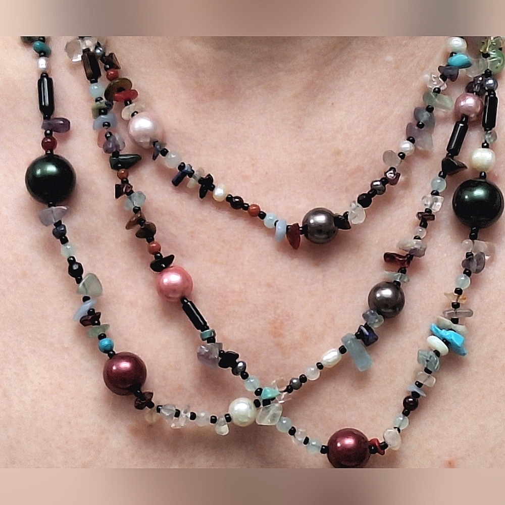 🔴🟩💠Beaded Necklace💠🟩🔴 - Picture 4 of 8